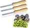 Zucchini Squash Vegetable Corer 3 pcs Stainless Steel Core Remover Tool, 8" Long for Stuffed Vegetables, Eggplant,