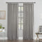 Archaeo Washed Cotton Twist Tab Curtain, 52" x 63", Silver Gray for Home Decor