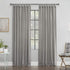 Archaeo Washed Cotton Twist Tab Curtain, 52" x 63", Silver Gray for Home Decor