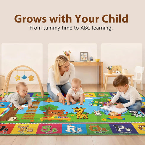 3x5 36"x60" Upgrade Ultra Non Slip ABC Rugs for Kids Playroom, Washable Alphabet Floor Play Mat for Toddlers Baby
