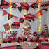 Graduation Decorations Class of 2025 - 36pcs Red and Black Table Centerpieces Sticks with Lights for Grad Party Supplies