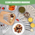 Measuring Cups and Spoons Set of 16, 5 Nesting Metal Cups, 5 Measuring Spoons, 1 Leveler, 5 Mini Spoons for Cooking.