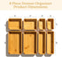 SMIRLY 8-Piece Bamboo Kitchen Drawer Organizer Set - Multi-use Storage Box for Bathroom, Nightstand, Jewelry, Cutlery