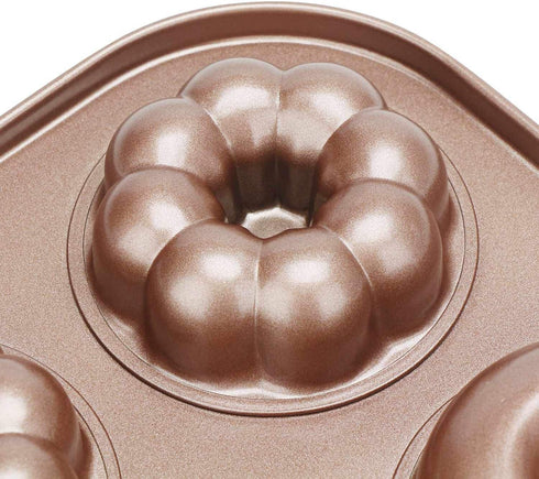 Beasea Nonstick Donut Baking Pans, 1 Pack 12 Cavity Carbon Steel Mini Donut Mold for Baking