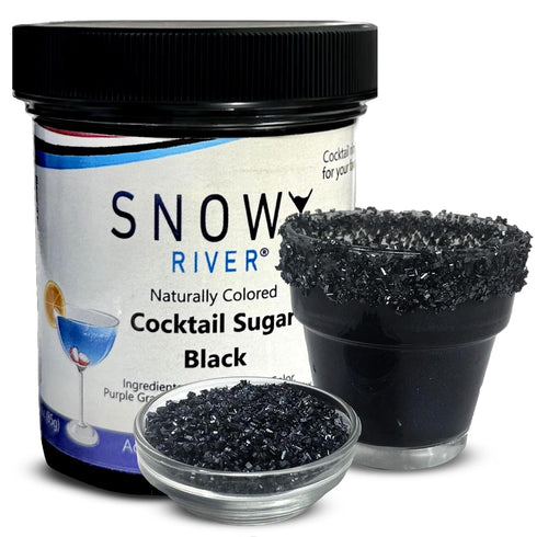 Snowy River Black, Cocktail & Margarita Sugar Rimmer - Vibrant Naturally Colored