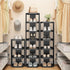 8-Tier Closets Kitstorack Vertical Plastic Shoe Rack, Freestanding Stackable Storage Organizer for Small and Tight