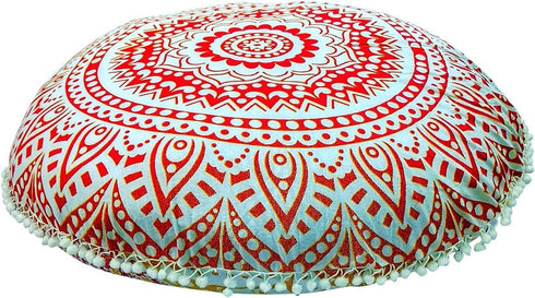32" ICC Large Round seat Floor Cushion Chair Ottoman Cover Pouf Pillow Meditation Floor Cushions for Adults Seating