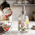 17 oz Glass Soap Dispenser Bottle with Pump,Refillable Liquid Hand Dispenser for Bathroom, Kitchen Soap Dispenser