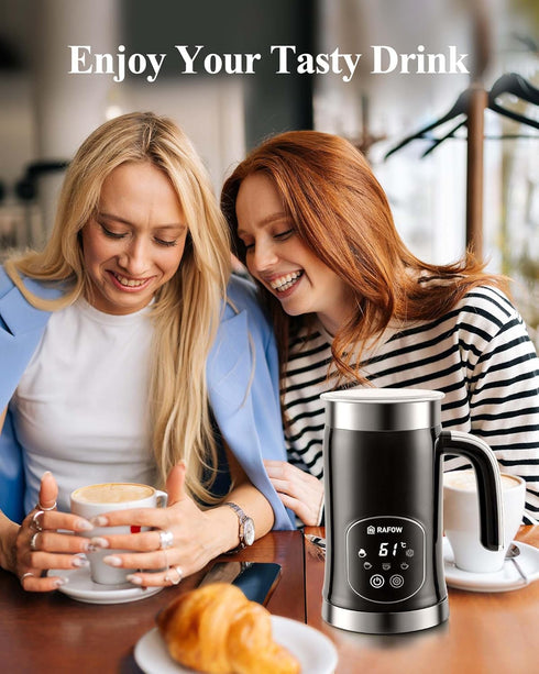 5-in-1 11.8oz Working-110V Milk Frother and Steamer - Upgraded Automatic Milk Steamer Hot & Cold Foam Maker and Milk