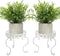 OwnMy Set of 2 Metal Round Plant Stand Rustproof Iron Flower Pot Holder,