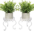 OwnMy Set of 2 Metal Round Plant Stand Rustproof Iron Flower Pot Holder,