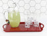 Reston Lloyd Calypso Basics Melamine Serving Ottoman Tray with Handles, Rectangular, Lemon, Lightweight, Durable