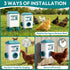 Set 3 Gallon/26.5 4 3 Chicken Feeder and Waterer - Pounds, Automatic Chicken Waterer with Cups & Feeder Ports, No Waste
