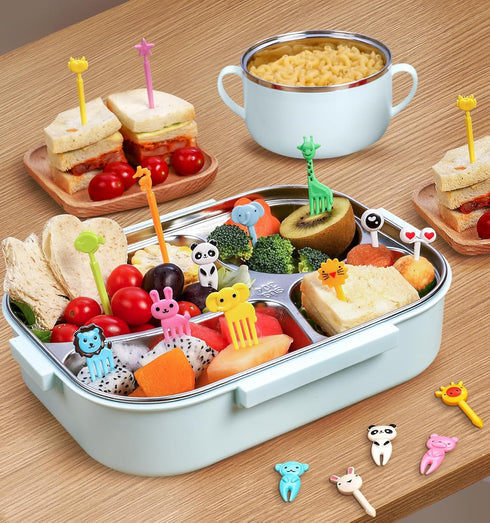 Vicuna R 150 Pcs Animal Food Picks for Kids, Fun Kids Food Picks for Bento Box Accessories, Reusable Toddler Fruit
