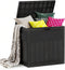 ZYJOYY 33 Gallon Resin Deck Box Waterproof Outdoor Storage Box and Patio