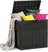 ZYJOYY 33 Gallon Resin Deck Box Waterproof Outdoor Storage Box and Patio