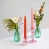 4pack, Italian Spiral Twisted Tapered Dinner Candles, Ideal Valentines Day Gift, Tabling Tables, Pink and Orange