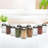 Adjustable Glass Spice Jars (Set of 12) with 6 Pouring Sizes, Stainless Steel Lid for Kitchen Storage