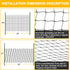 25'x25' 1" BSTPCOO Chicken Netting with Mesh Nylon Bird Netting for Chicken Coop, Heavy Duty Poultry Net Bird Net