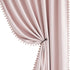 Jubilantex Pom Pom Pink Blackout Curtains 84 inches Long 2 Panels Triple