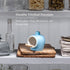 Wm Bartleet & Sons Traditional Porcelain Small Salt Pig, Blue, with Wooden Salt Serving Spoon