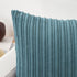 Pack 2 22x22 Inch, Kevin Textile Soft Corduroy Throw Pillow Covers of Plush Striped Decorative Square Cushion Covers