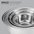 COOK WITH COLOR 6 Piece Stainless Steel Mixing Bowls Set, Nesting Prep and Mixing Bowls