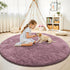 5 OLANLY Blush Round Rugs for Bedroom - Machine Washable, ft Circle Area Rugs for Living Room, Soft and Fluffy Shaggy