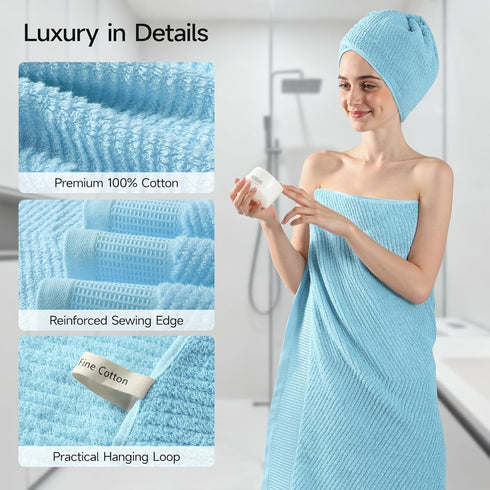 Set 8, 100% Set 2 2 4 REDKISS Luxury Bath Towel of Cotton Bathroom Towels with Bath Towels, Hand Towels, Washcloths