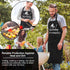 Funny Aprons for Men, MR GOOD LOOKING IS COOKING, Professional Kitchen Chef Bib Apron with Double Pocket