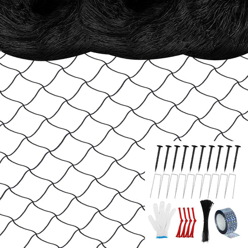 Unves Bird Netting 25' x 50' with 2.4" Square Mesh Bird Net