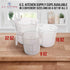 U.S. Kitchen Supply Plastic Measuring Cups with Handles - 8 oz Liquid Measuring Cup Set of 6, Clear Microwave Safe