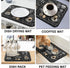 Kuyig Home Countertop Counter 24inx18in Coffee Bar Mat Accessories for Super Absorbent Anti-Slip Silicone Flower Dish