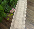 Damanni Rectangular Cotton Handmade Crochet Lace Table Runner - 16 Inch by 55 Inch Doilies Décor, Beige