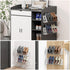 3 Pack 6 Wall Mounted Shoe Rack, Wall Shoe Rack Holds Pairs of Shoes with Sticky Adhesive Strips Shoe Organizer Space