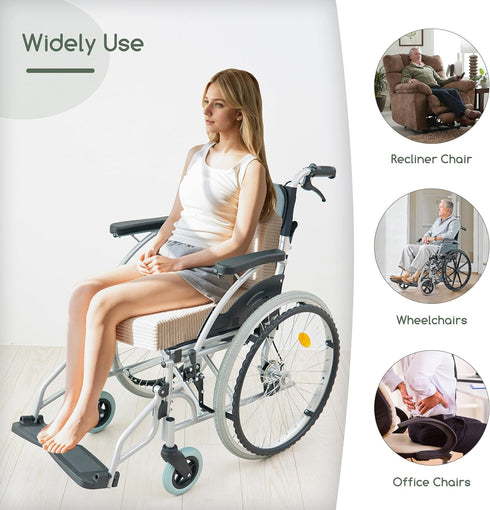 4" 12" HIGOGOGO Corduroy Recliner Chair Cushion with Lumbar Support Pillow Soft Non-Slip Thick Seat Pad Prevent