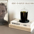 Chicooan 4-in-1 Set, 2 Decorative Books Coffee Table Books Decor, Linen Fake Book Boxes with Wood Tray, Bead Garland