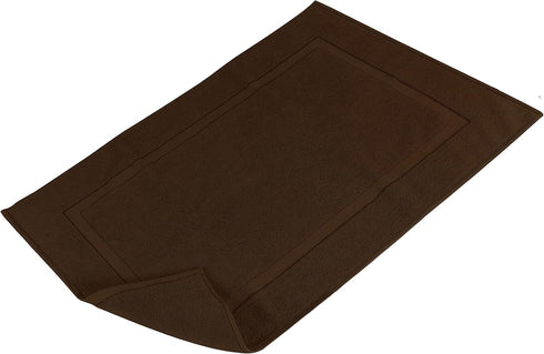 Utopia Towels Cotton Banded Rug - Bath Mats, 21 by 34 Inches, 100% Ring Spun Cotton, Dark Brown, 2 Pack