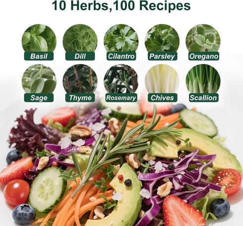 10 33pcs Set 4-Color Indoor Herb Garden Kit, Complete Kitchen Herb Starter Including Pots, Soil & Tools, Unique Gift