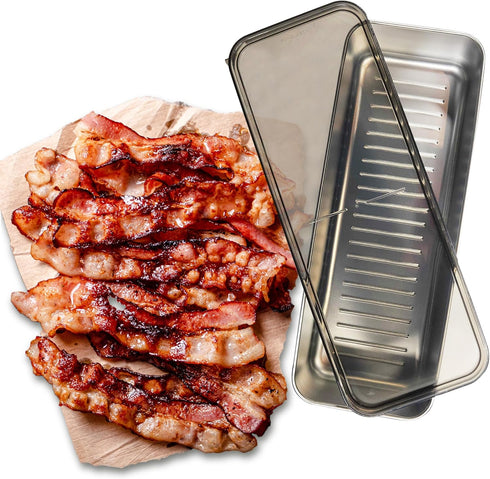 Kitchen Discovery Stay Fresh Bacon Keeper for Refrigerator Preserves Freshness and Prevents