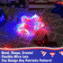 cshare 4th 16.4ft 50LED 4th Red White and Blue Fairy Lights Battery Operated, of July Lights with Timer for of July