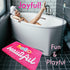 Evovee Hello Beautiful Bath Mat, Cute Bathroom Rugs for Girls, Funny Shower Decor, Non-Slip Washable Dark Pink