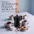 Mixpresso Black 3 Cup Moka Pot, Classic Italian Coffee Maker for Gas, Electric Stove Top, Makes 3 Espresso Cups