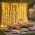 200 8 JMEXSUSS LED Curtain Lights Battery Operated & USB Plug in, Modes Warm White Curtain Hanging String Lights Indoor