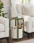 TB01BOG093 TUTOTAK Small Side Table, Oval End Table, Night Stand, Bedside Table, Sofa Table with Storage Basket, Living