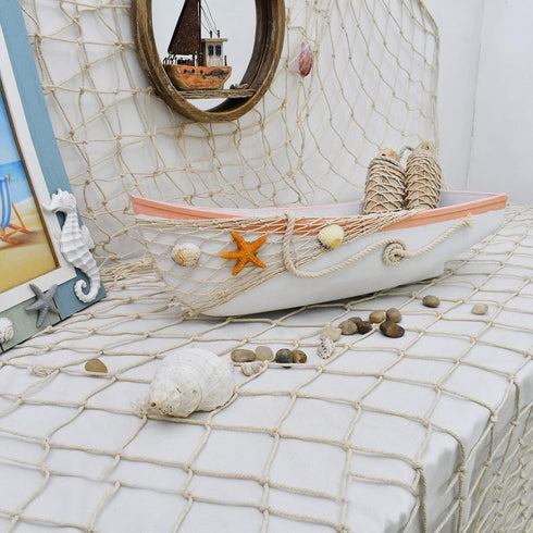 17 Inch White Wooden Boat Tray Decor Decorative Nautical Boat Ornament Decor Wood Boat Tray Decorations Beach Theme