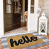 KOZYFLY Buffalo Plaid Rug 27.5x43 Inches, Grey and White Hand Woven Cotton Washable Indoor Rug