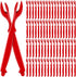 72Pcs Crab Legs Crackers, Crab Tools Set Crackers Picks Tools for Lobster,