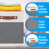 Pomatree 13x13 Storage Cubes - 6 Pack Linen Fabric 13 Inch Cube Storage Bins for Bedroom, Living Room, Organizer