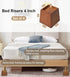 Lufia Wood Bed Risers 4 Inch, Premium Pine Furniture Risers, Sturdy and Stylish 4" Bed Lift for Sofa, Desk and More -
